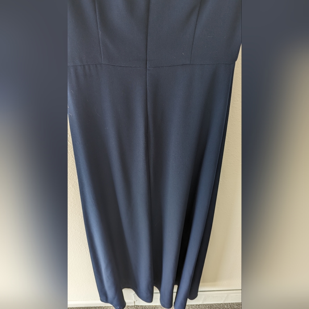 Adrianna Papell Off Shoulder Ruffled Sleeveless Zipper Back Solid Full-Length - Picture 10 of 11